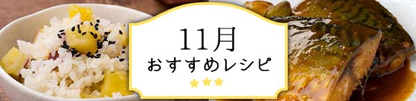 11月おすすめレシピ特集