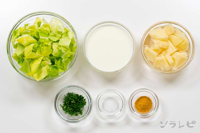 レンジで簡単キャベツとジャガイモのミルクスープのレシピ 健康レシピと献立のソラレピ