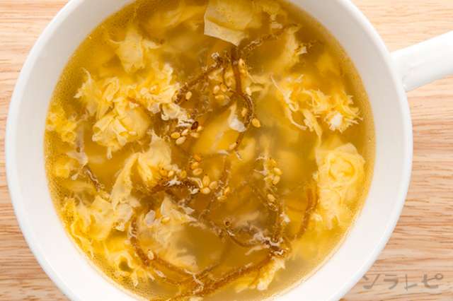 お手軽スープもずくスープのレシピ 健康レシピと献立のソラレピ