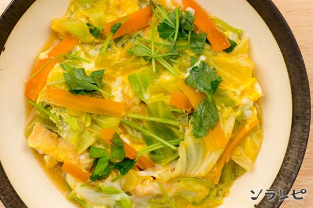子供も食べやすいやさしい味付けキャベツの卵とじのレシピ ソラレピ