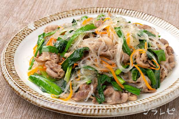 豚肉ニラ春雨炒め