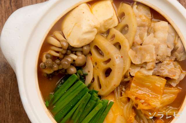 鍋の素いらず キムチ鍋のレシピ 健康レシピと献立のソラレピ 鍋の素いらず キムチ鍋のレシピ 健康レシピと献立のソラレピ