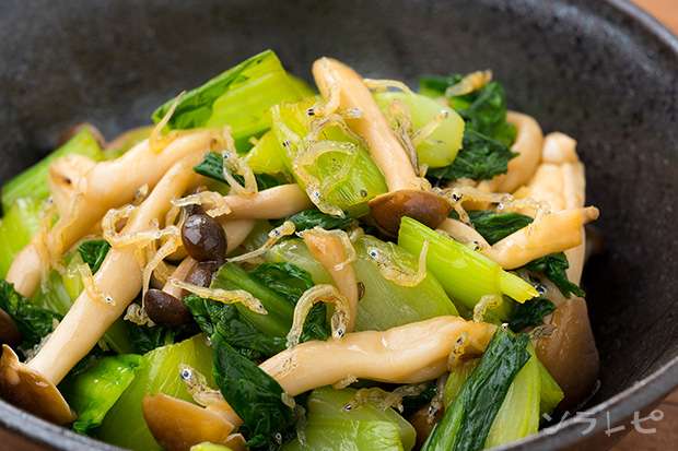 チンゲンサイとシメジのお浸し