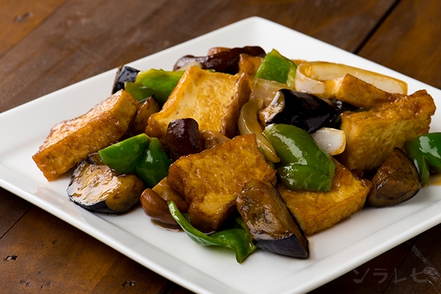 厚揚げの黒酢炒め