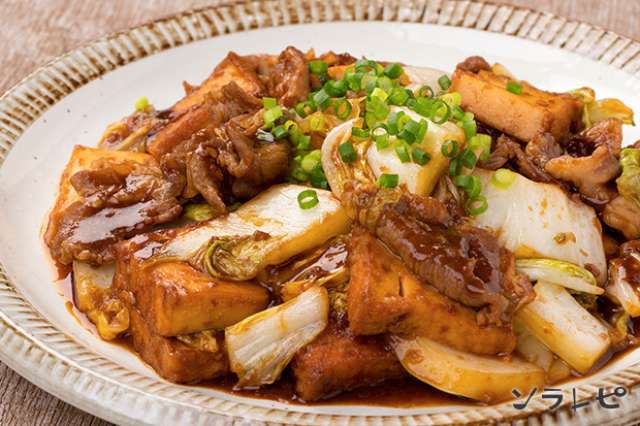 ご飯がすすむ厚揚げと白菜の味噌オイスター炒めのレシピ ソラレピ