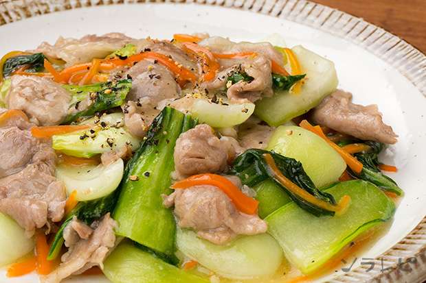 チンゲン菜と豚肉のあんかけ風炒め_main1