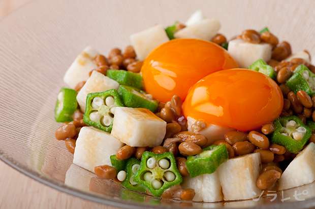 オクラと長芋の冷や奴