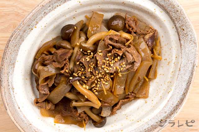 常備菜にぴったり牛肉とコンニャクのすき煮のレシピ ソラレピ