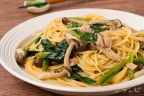 ほうれん草としめじの和風パスタ