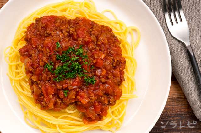 基本のミートソーススパゲティーのレシピ 健康レシピと献立のソラレピ 基本のミートソーススパゲティーのレシピ 健康レシピと献立のソラレピ