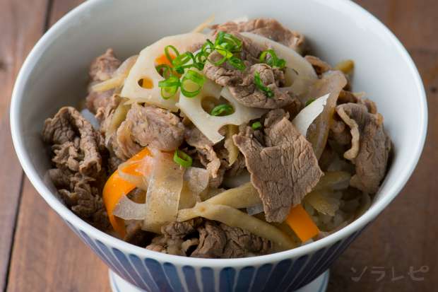 牛蒡入り牛丼
