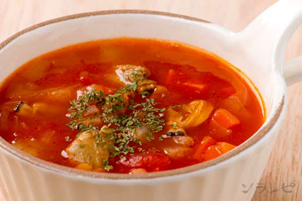 あさり出汁たっぷりあさりのトマトスープのレシピ ソラレピ