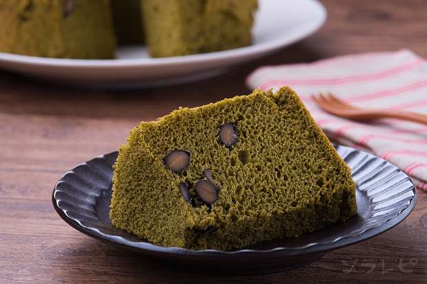 黒豆抹茶シフォンケーキ Black soybean & Matcha green tea chiffon cake_main1