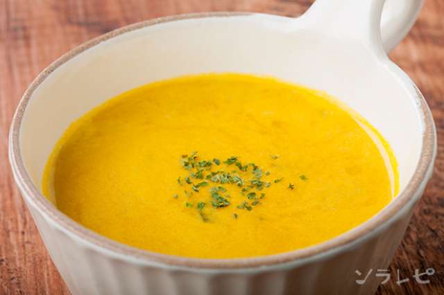 カボチャたっぷり濃厚かぼちゃスープのレシピ 健康レシピと献立のソラレピ
