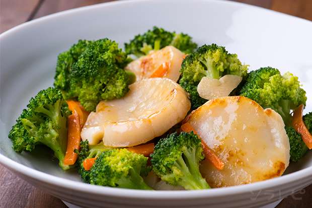 ホタテとブロッコリーのバター炒め