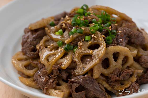 牛肉レンコン炒め