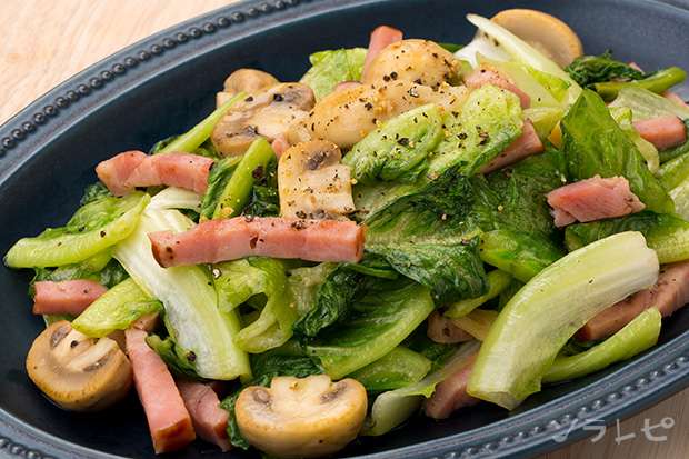 レタスとマッシュルームのソテー