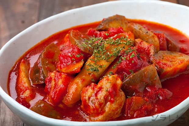 ゴボウのトマト煮込み