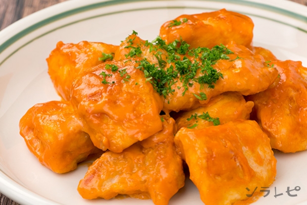 鶏肉のオーロラソース和え