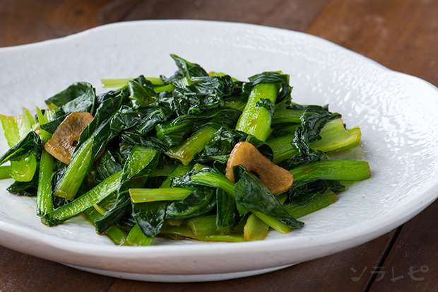 小松菜のバター醤油炒め