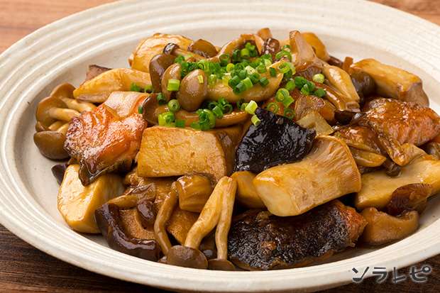 鮭ときのこのバター醤油炒め