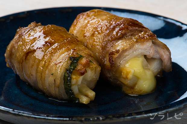 たけのこと長芋の肉巻き