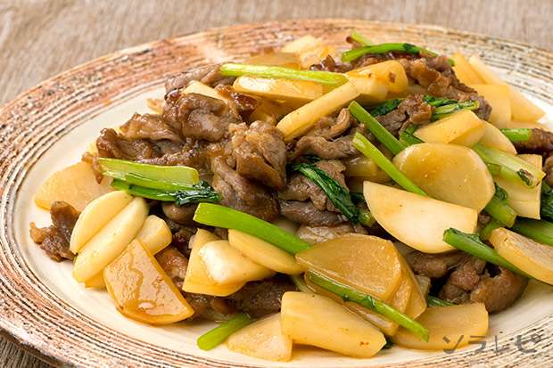 豚肉とかぶの甘辛炒め