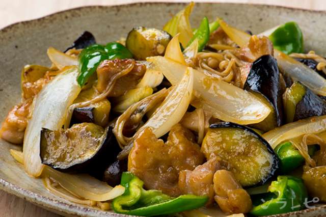 野菜たっぷりナスと鶏肉のピリ辛炒めのレシピ 健康レシピと献立のソラレピ