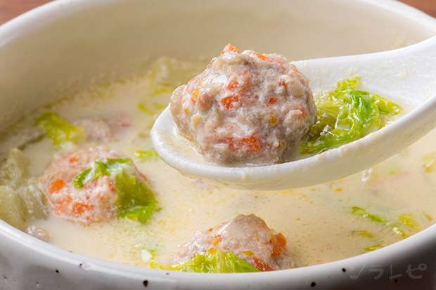 鶏ごぼう豆乳スープ