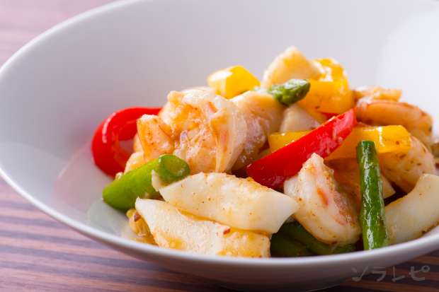 海鮮と野菜のXO醤炒め