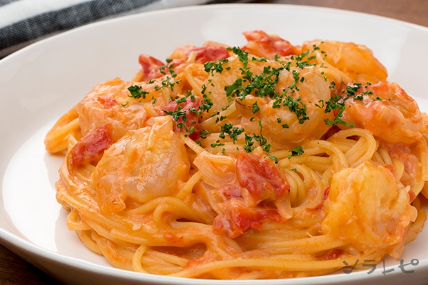 エビのトマトクリームパスタ