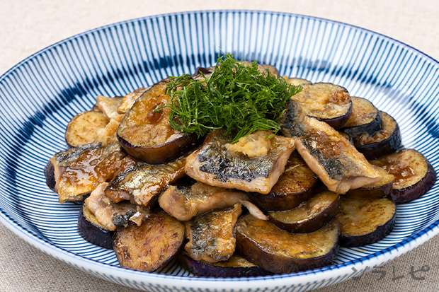 サンマと茄子の香味だれ