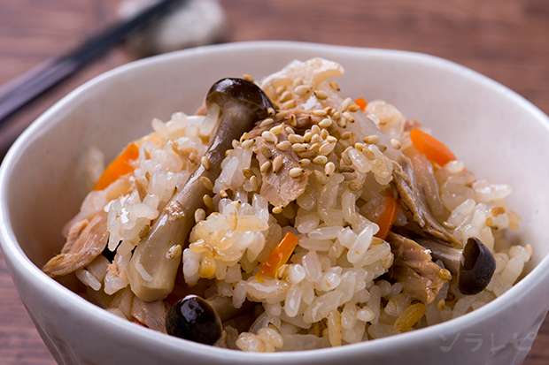 ツナと根菜の炊きこみご飯