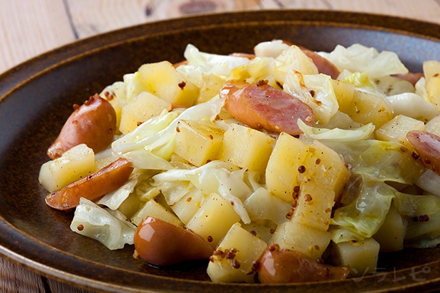 ジャガイモのマスタード炒め