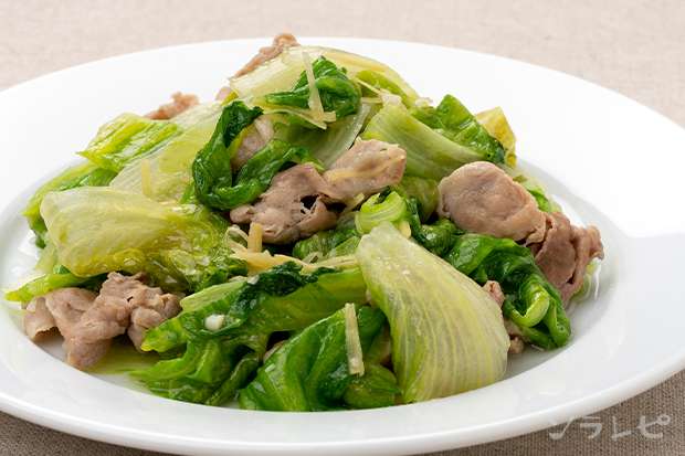 豚肉とレタスの塩炒め