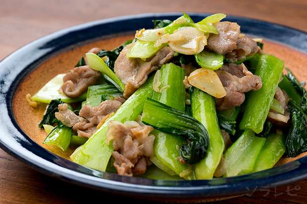 豚肉とチンゲンサイの塩炒め