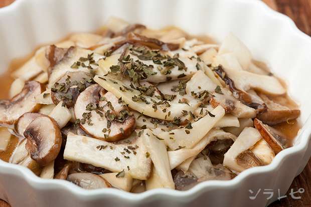 キノコのイタリアンバジル和え
