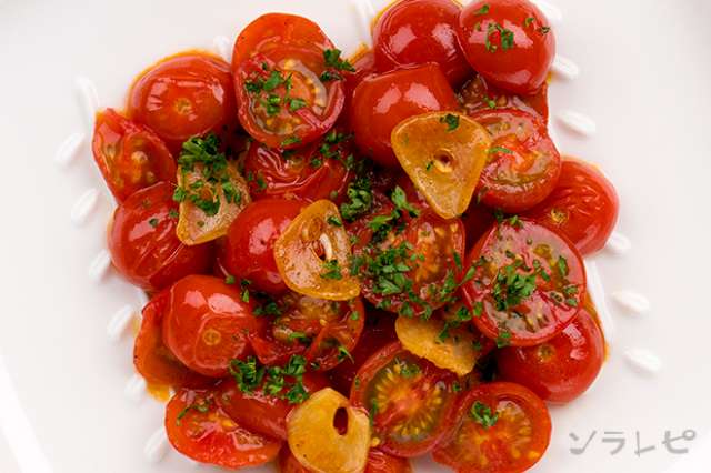 簡単美味しいトマトガーリックソテーのレシピ ソラレピ