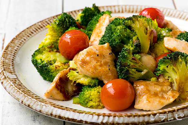 鶏肉とブロッコリーのニンニク炒め